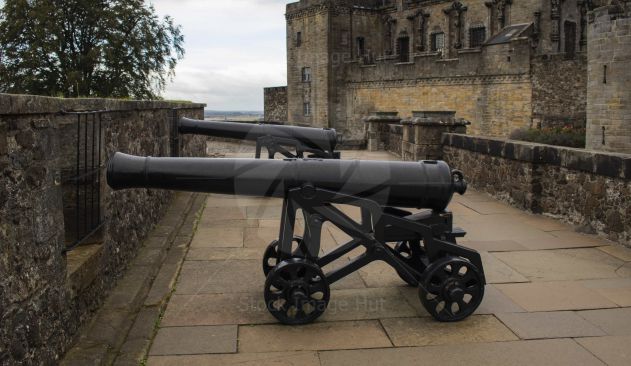 Two old cannons situated at Stirling Castle in Scotland image