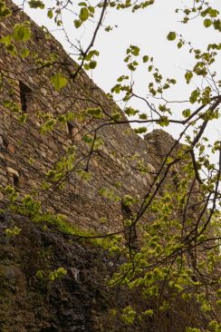 Part of Dunstaffnage castle walls, near Oban Scotland
