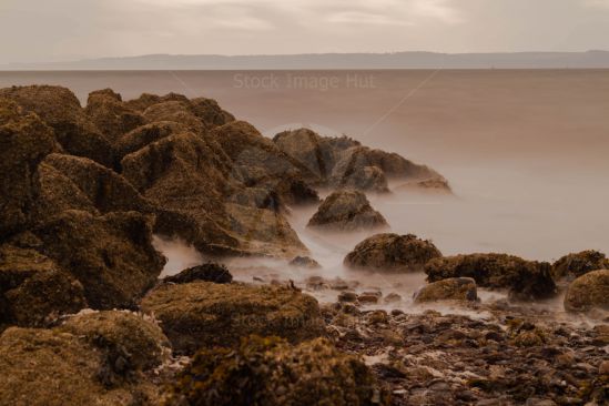 An errie looking sea taken with a 6 stop filter on camera to smooth out the waves