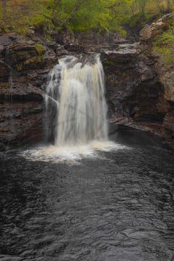 The falls of Falloch after a heavy downpour at loch Lomond Scotland