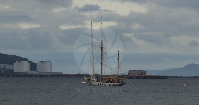 Big yachts returning to port during regatta image