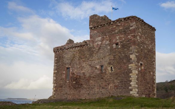 Portencross castle on the West Coast of Scotland